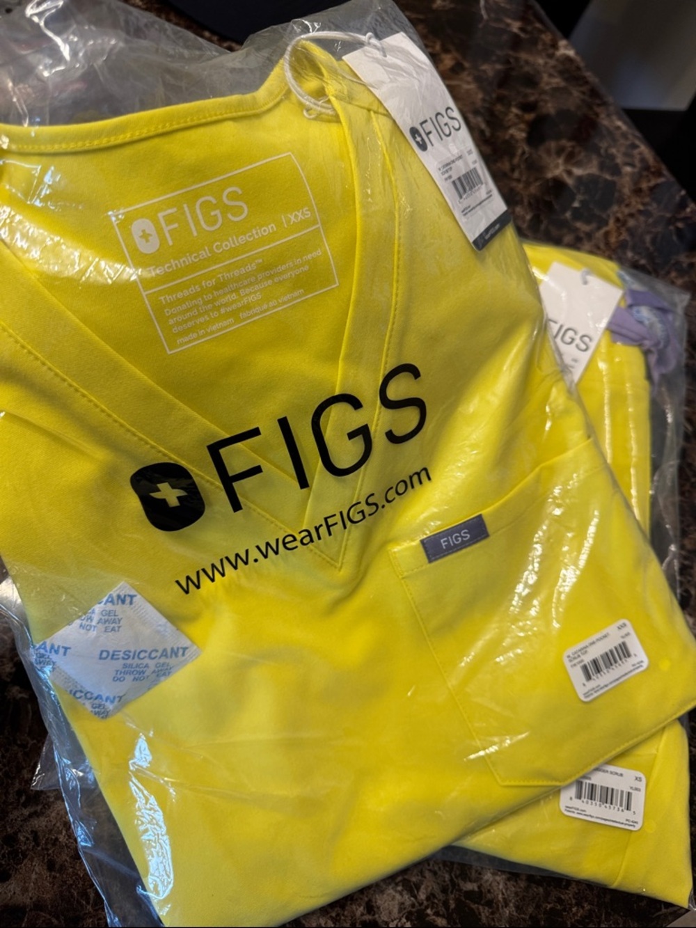 FIGS Neon Yellow Medical Scrub Top